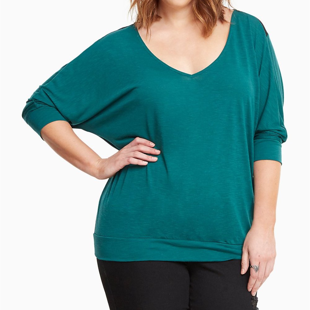 Lace Back Banded Bottom Top